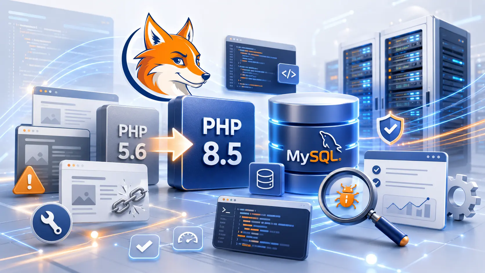 PHP und Datenbank Services für alte Webseiten, MySQL und technische Fehleranalyse